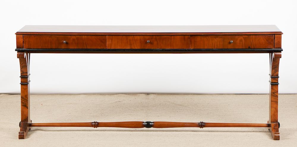 Appraisal: Modern Adagio Sofa Table Modern Adagio Sofa Table Walnut Size