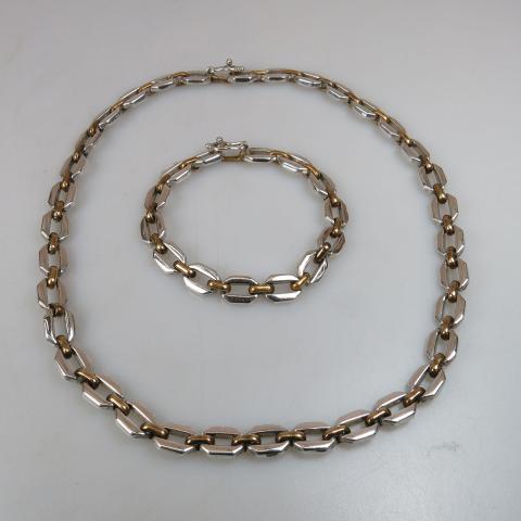 Appraisal: Mexican Sterling Silver And Brass Mixed Metals Necklace and Bracelet