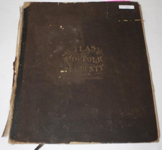 Appraisal: ATLAS OF NORFOLK COUNTY MA BY COMSTOCK ANDCLINE NY IN