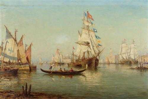 Appraisal: ZILLER LEOPOLD Germany circa View of Venice with sailing boats