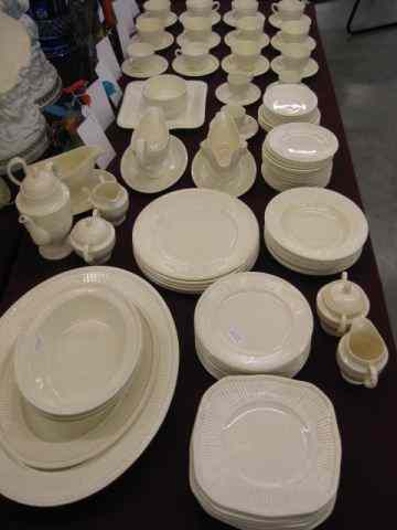 Appraisal: pcs Wedgwood Edme Dinnerware ribbed ivory fine collection lots of