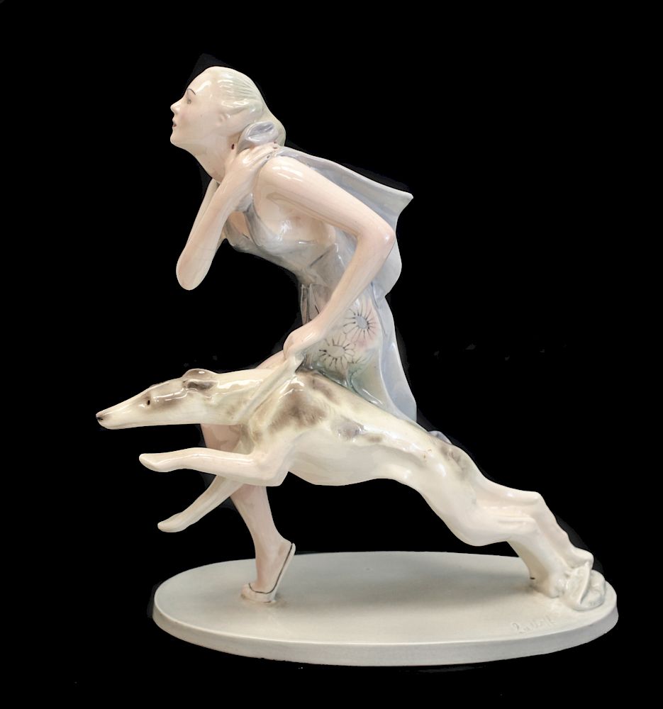 Appraisal: Helen Liedloff Porcelain Figurine A German porcelain figurine of a