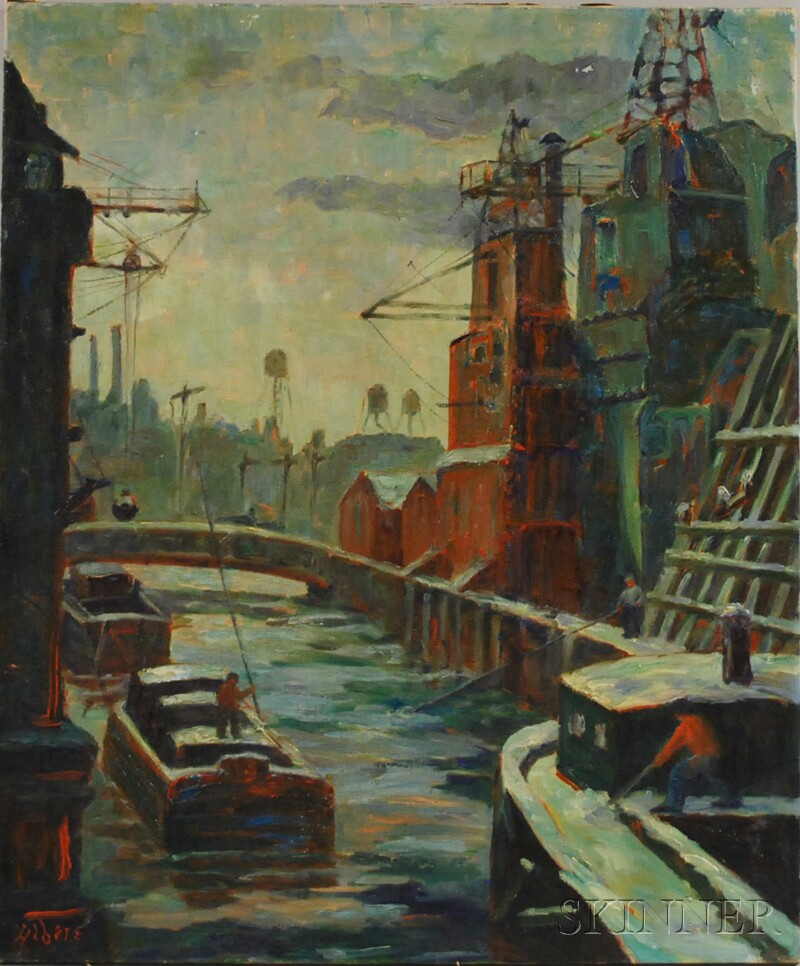 Appraisal: Margaretha E Albers American - Mott Haven Canal A South