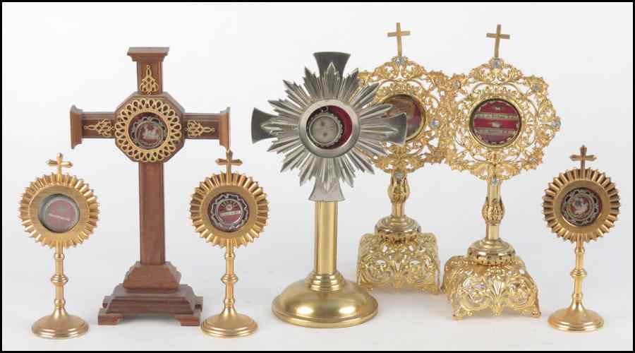 Appraisal: COLLECTION OF RELIQUARIES Tallest Height '' Condition No Specific Condition