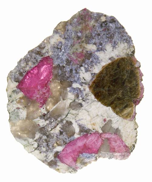 Appraisal: Tourmaline in Matrix Slice Ural Mountains Russia A fascinating and