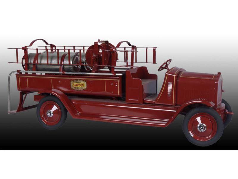 Appraisal: Pressed Steel Gendron Chemical Fire Truck Toy Description '' L