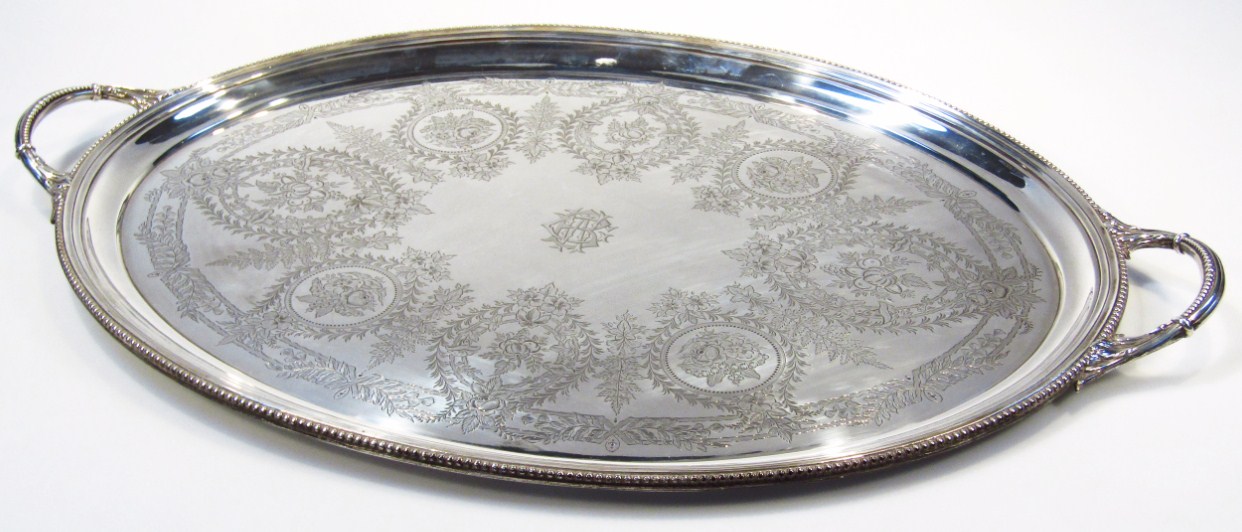 Appraisal: A Victorian silver tea tray by Walter John Barnard of