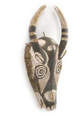 Appraisal: A Mossi animal mask with black and white pigment decoration