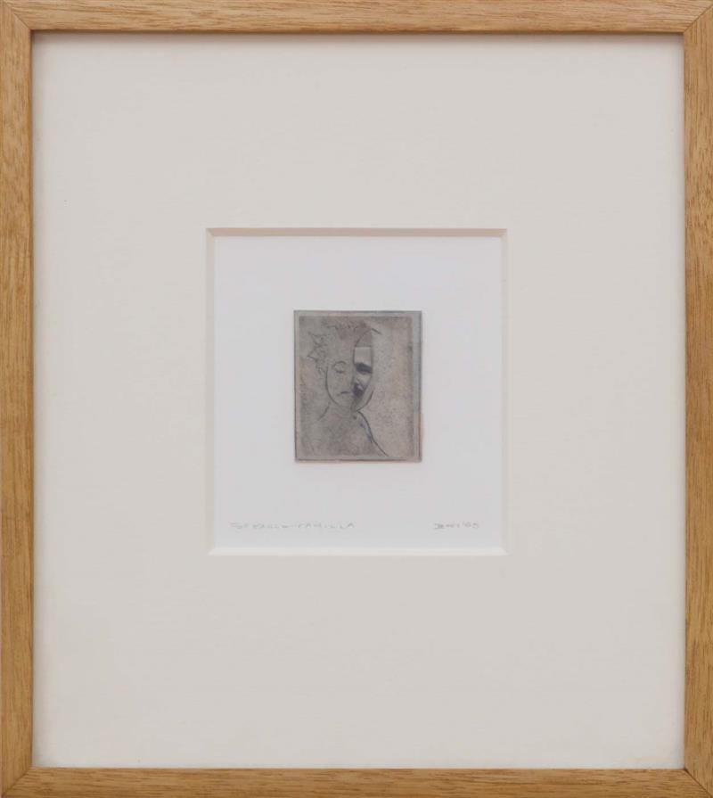 Appraisal: TH CENTURY SCHOOL CAMILLA EARL Pencil on paper with collage