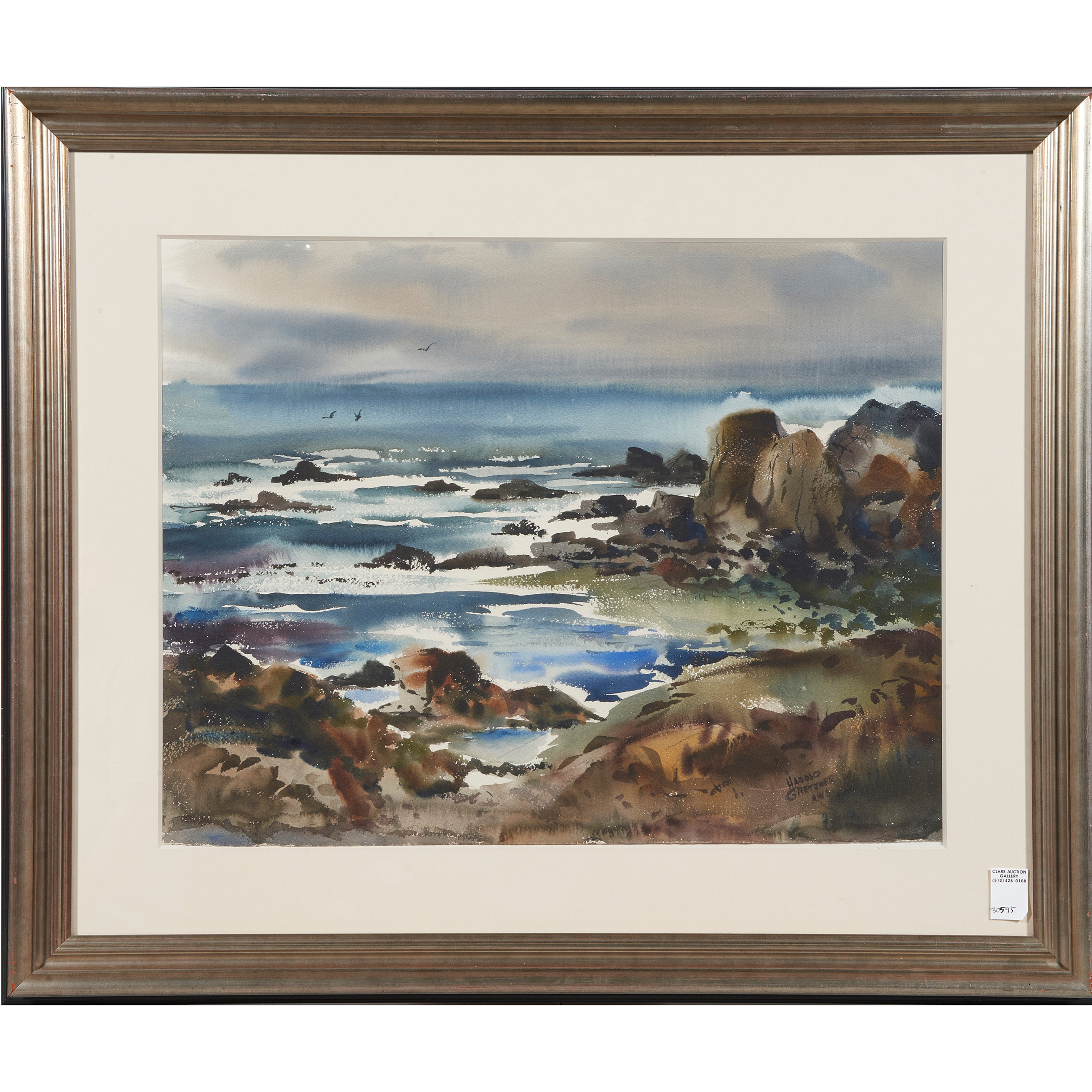 Appraisal: WATERCOLOR HAROLD GRETZNER Harold Gretzner American - Crashing Waves watercolor