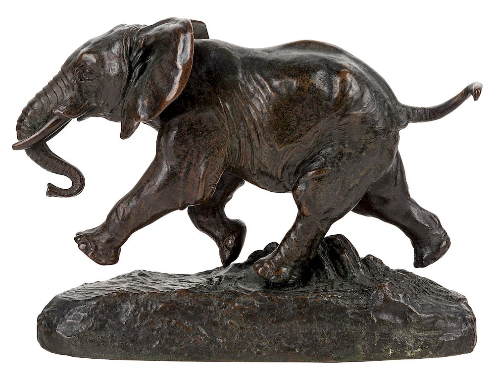 Appraisal: ANTOINE-LOUIS BARYE FRENCH - ANTOINE-LOUIS BARYE FRENCH - Elephant du