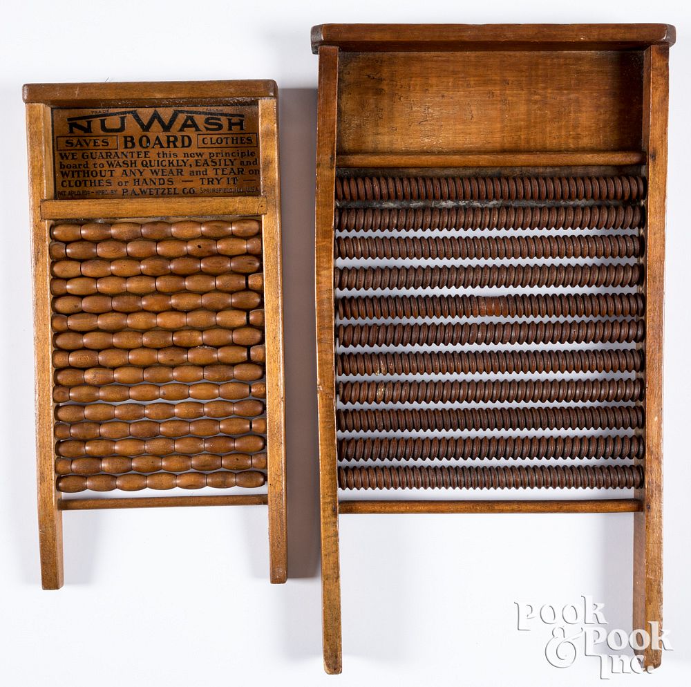 Appraisal: Two roller washboards Two roller washboards inscribed NuWash and Mother