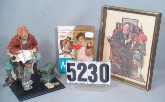 Appraisal: Norman Rockwell lot Doll figurine picture Good condition Estimate -