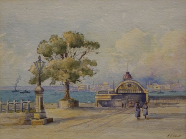 Appraisal: Fred Elliott working circa - Milsons Point watercolour signed 'F