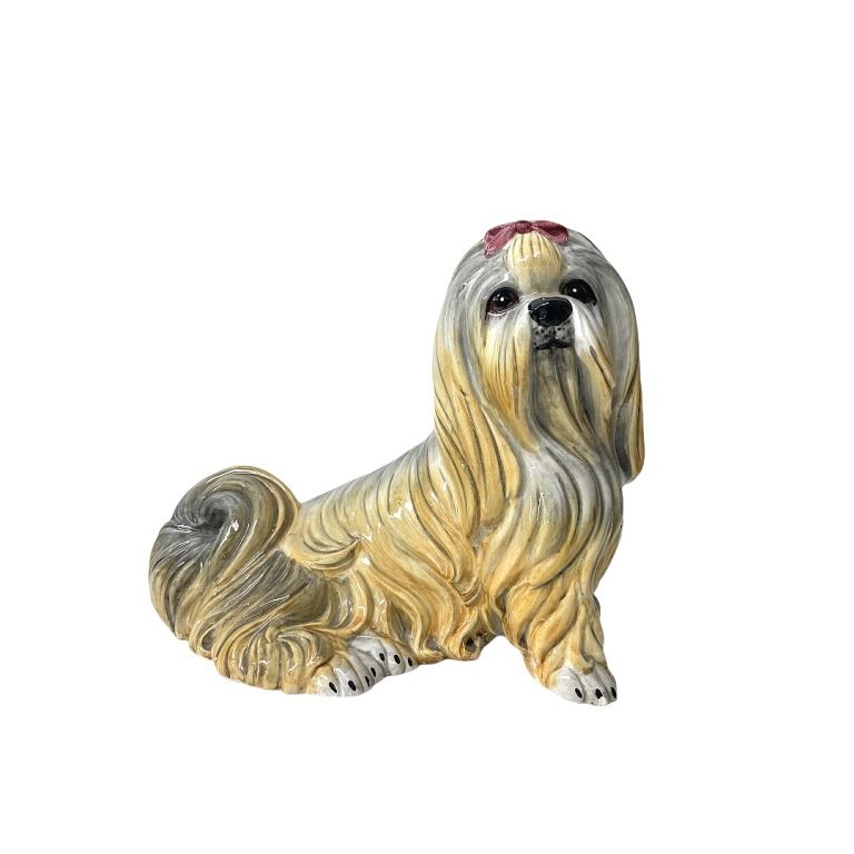 Appraisal: Italian Glass Dog Sculpture Italian Glass Dog Sculpture Made in