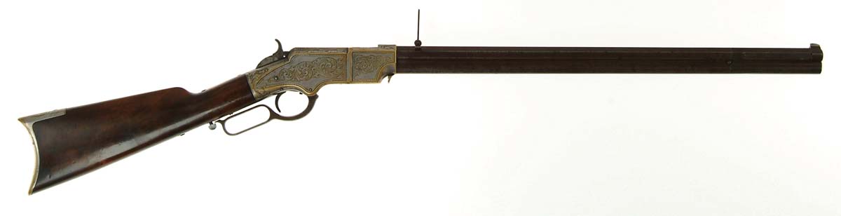 Appraisal: ENGRAVED MODEL HENRY LEVER ACTION RIFLE Cal RF Henry SN