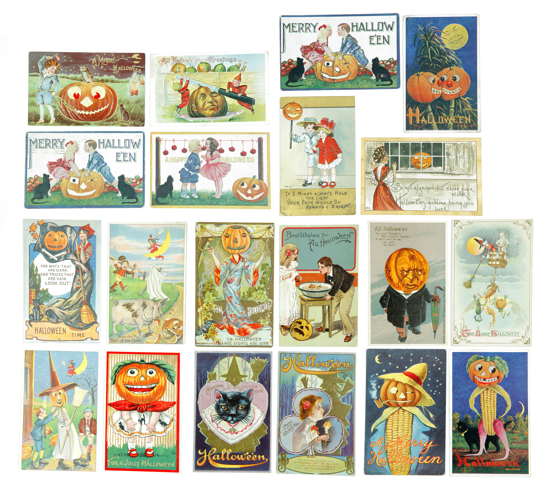 Appraisal: COLLECTION OF HALLOWEEN POSTCARDS American and German st quarter- th