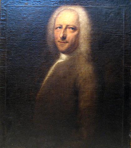 Appraisal: Anglo-American School th century portrait of a gentleman Unsigned oil