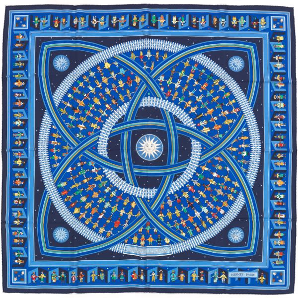 Appraisal: HERMES SILK TWILL SCARF DONNER LA MAIN DESIGNED BY KAREN