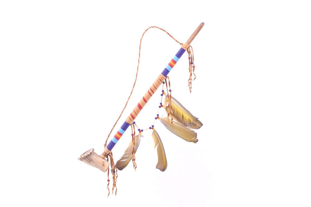 Appraisal: Northern Plains Indians Beaded Antler Unity Pipe Featured in this