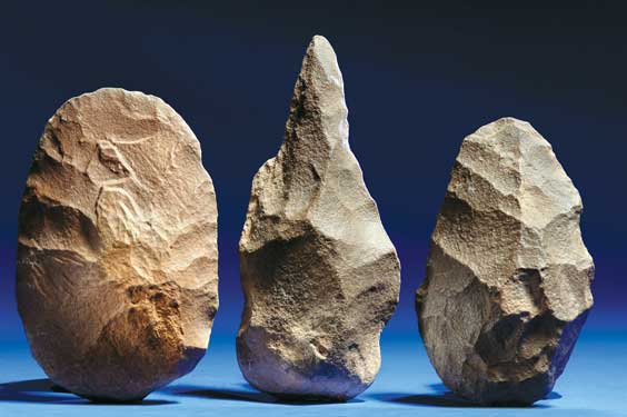 Appraisal: ASSOCIATED PALEOLITHIC AXES OF UNUSUAL SIZE - years old Playa