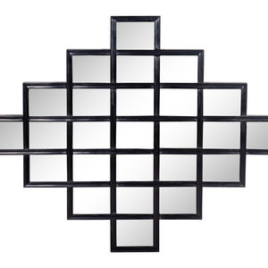 Appraisal: A Contemporary Black Framed Mirror by Christopher Guy ST CENTURY