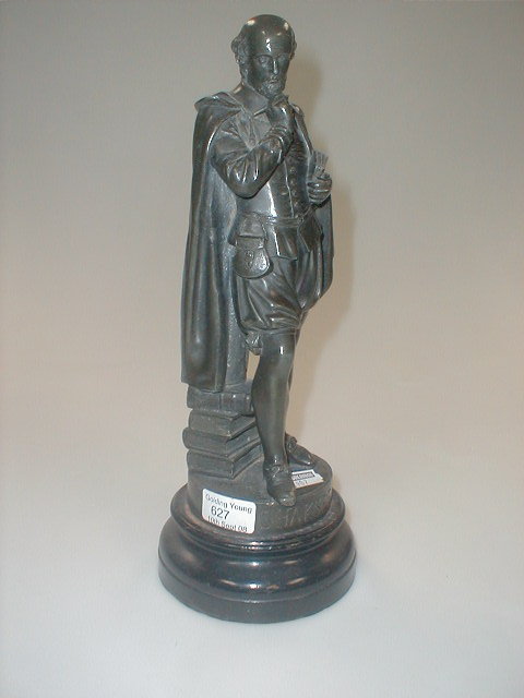 Appraisal: A thC spelter figure of Shakespeare