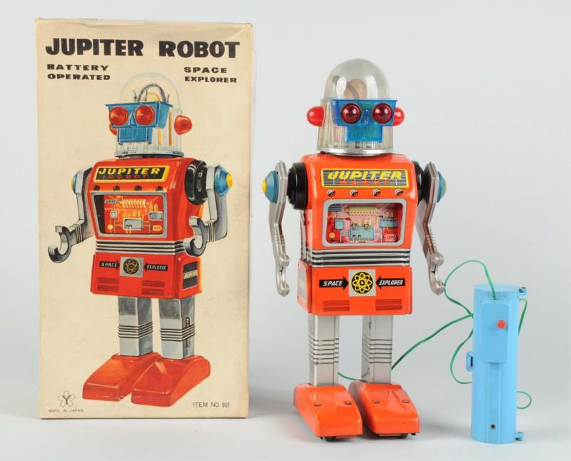 Appraisal: Japanese Rare Tin Litho Jupiter Robot O B Battery -