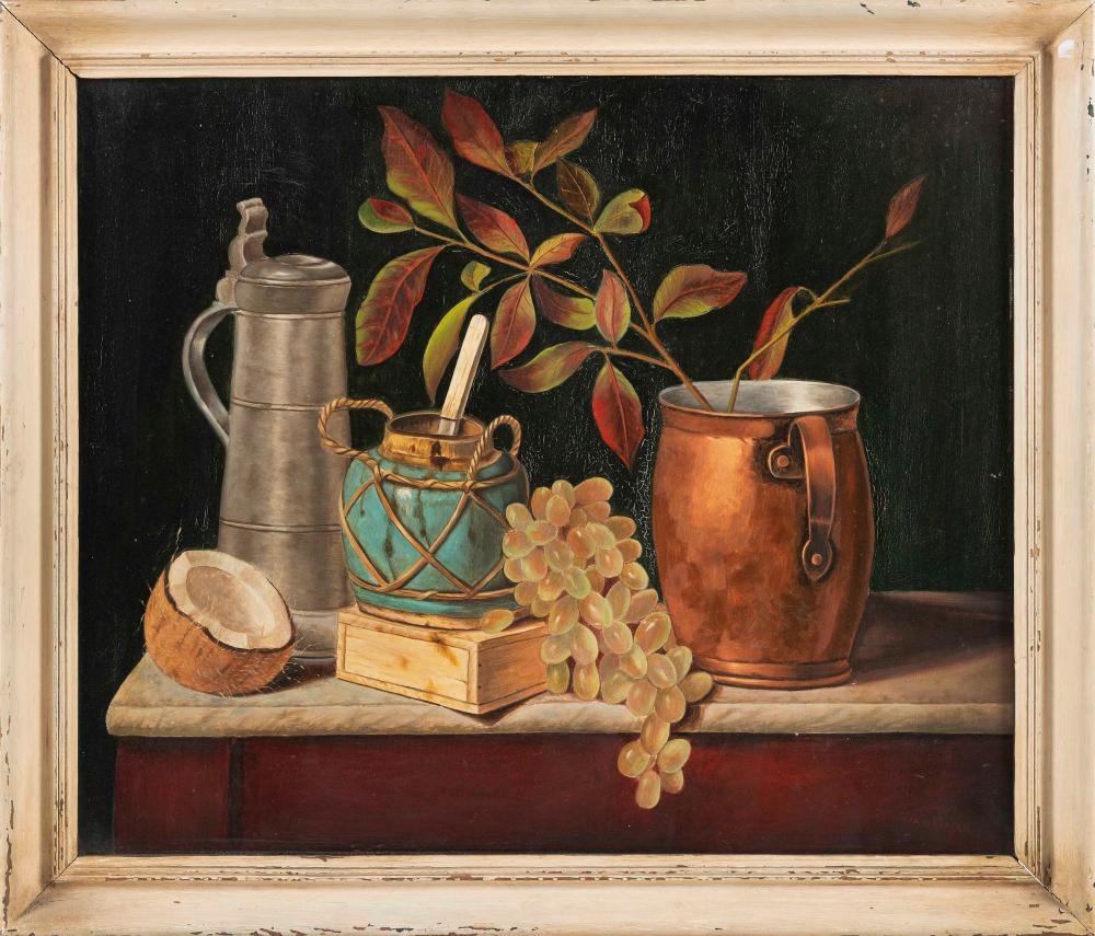 Appraisal: MARK EDWIN VANDERBOGART CALIFORNIA ILLINOIS - TABLETOP STILL LIFE OIL