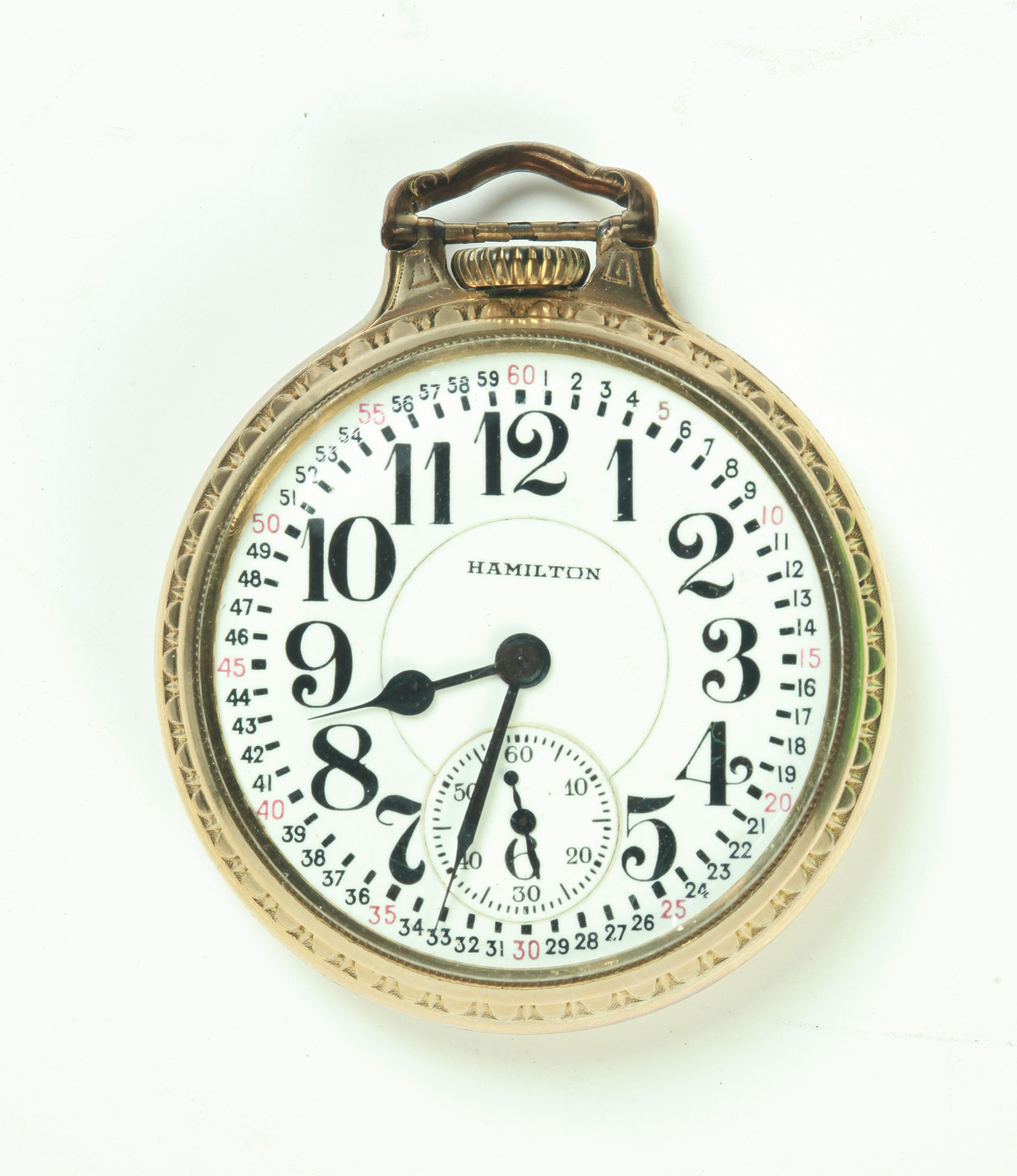 Appraisal: HAMILTON RAILROAD POCKET WATCH American early th century Open face