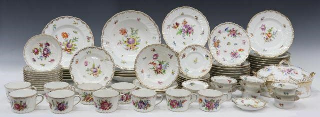 Appraisal: lot of Dresden Flowers style assembled porcelain dinner service th