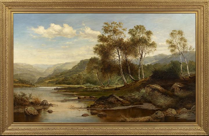 Appraisal: Circle of Benjamin Williams Leader British - Extensive Mountainous Landscape