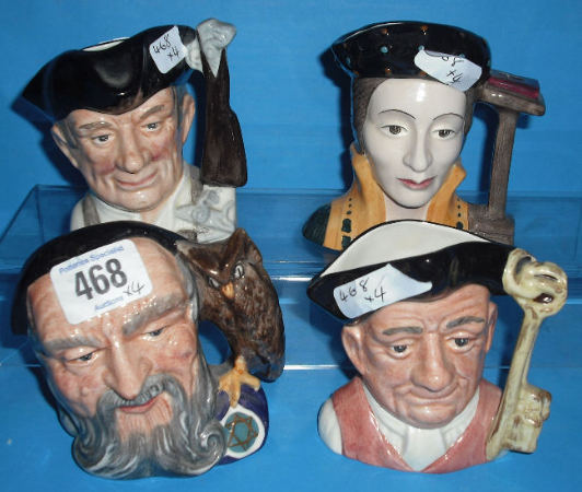 Appraisal: Royal Doulton small Character jugs Merlin D Gaoler D Gunsmith