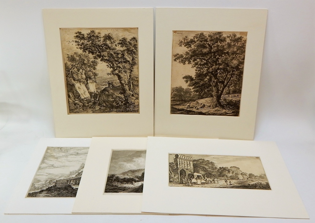 Appraisal: PC ANTIQUE EUROPEAN ETCHING PRINT GROUP Europe th- th CenturyGroup