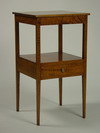 Appraisal: WASH STAND - th C two tier tiger maple wash