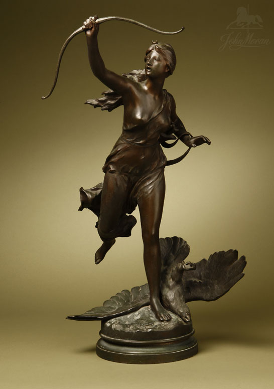 Appraisal: After Paul Gasq French bronze figure of Diana After Paul