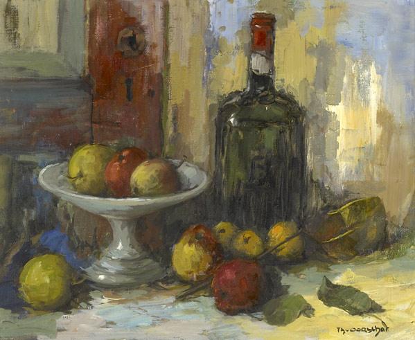 Appraisal: THEO DORCHAR Dutch th c Untitled still life Oil on