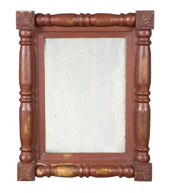 Appraisal: DECORATED FRAME American mid th century poplar and pine Applied