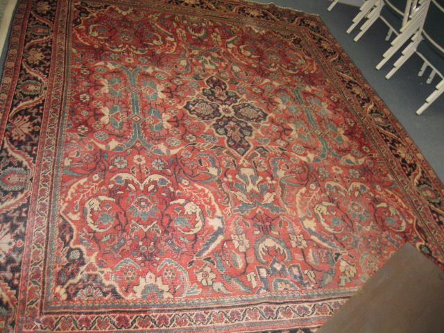 Appraisal: Heriz Persian Handmade Room Size Rug fancy overall geometrics earthtones