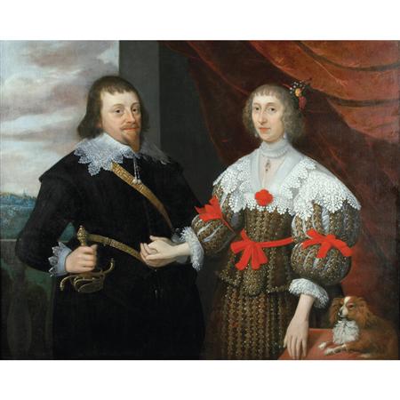 Appraisal: Circle of Gilbert Jackson Portrait of a Husband and Wife