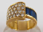 Appraisal: A yellow metal tests carat gold pave set round brilliant