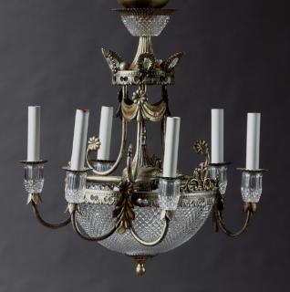 Appraisal: Diminutive Louis XV Style Nine Light Glass and Pol Diminutive