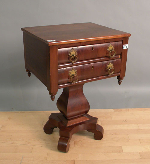 Appraisal: Empire two-drawer stand th c x