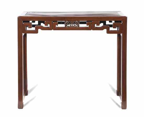 Appraisal: A Chinese Wood Altar Table having a rectangular top above