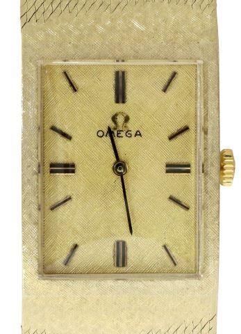 Appraisal: Vintage Omega kt yellow gold wristwatch model no DD rectangular