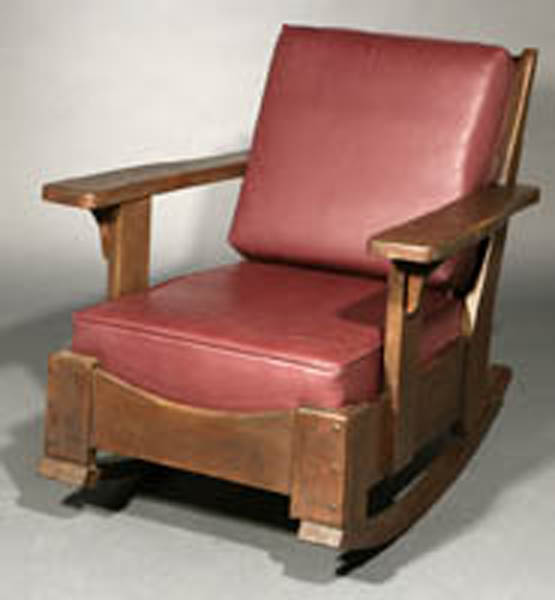 Appraisal: A Limbert Arts Crafts oak rocking chair A Limbert Arts