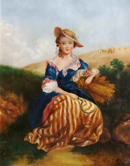 Appraisal: Circle of Francois Boucher th Century Maiden in Field