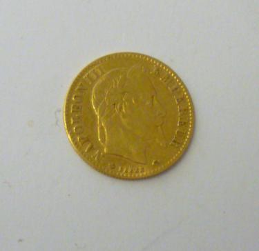 Appraisal: A NAPOLEON III GOLD TEN FRANC PIECE