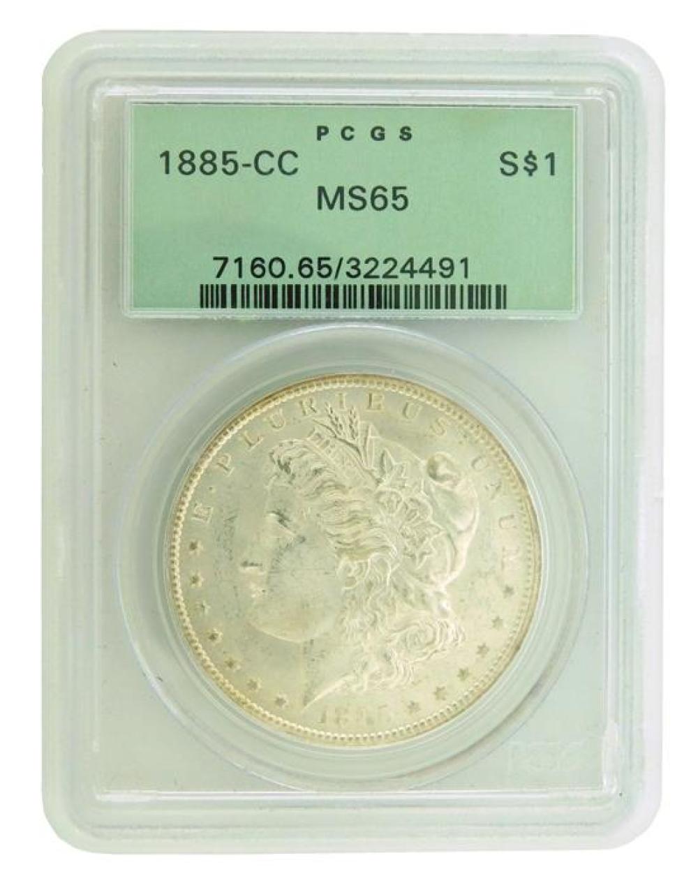 Appraisal: COIN -CC Morgan Silver Dollar PCGS MS Older Slab