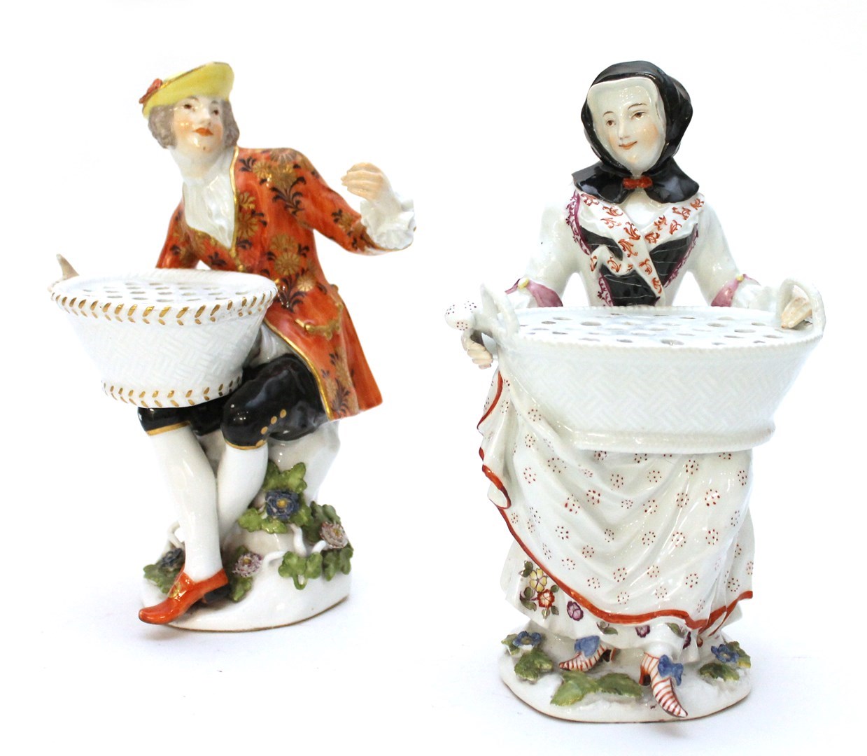 Appraisal: Two Meissen Bouquetiere' figures circa modelled by J J K